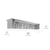 Hand-Carved Medallion Floating Wall Shelf - Grey (30”)